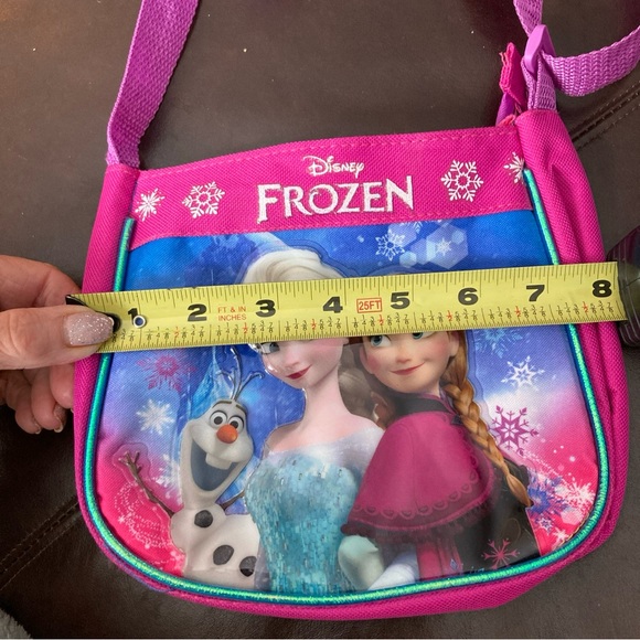 Disney Frozen Elsa Olaf & Anna Pink Passport/Cross-body/Purse/Handbag - Picture 5 of 5